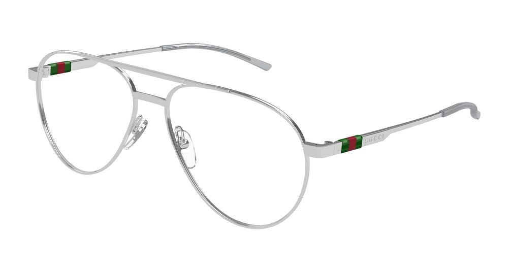 Gucci Eyeglasses Gg1679o 001 Silver Silver Transpa 56/15/145