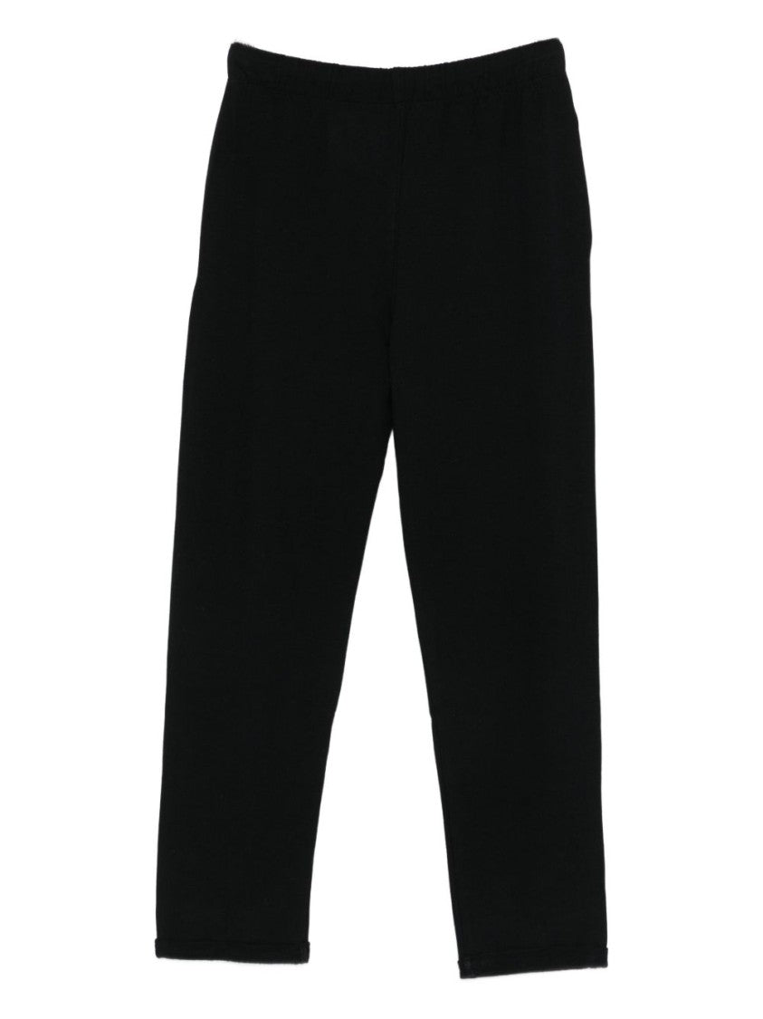 Majestic Filatures Cropped Straight-Leg Trousers With Elastic Waistband