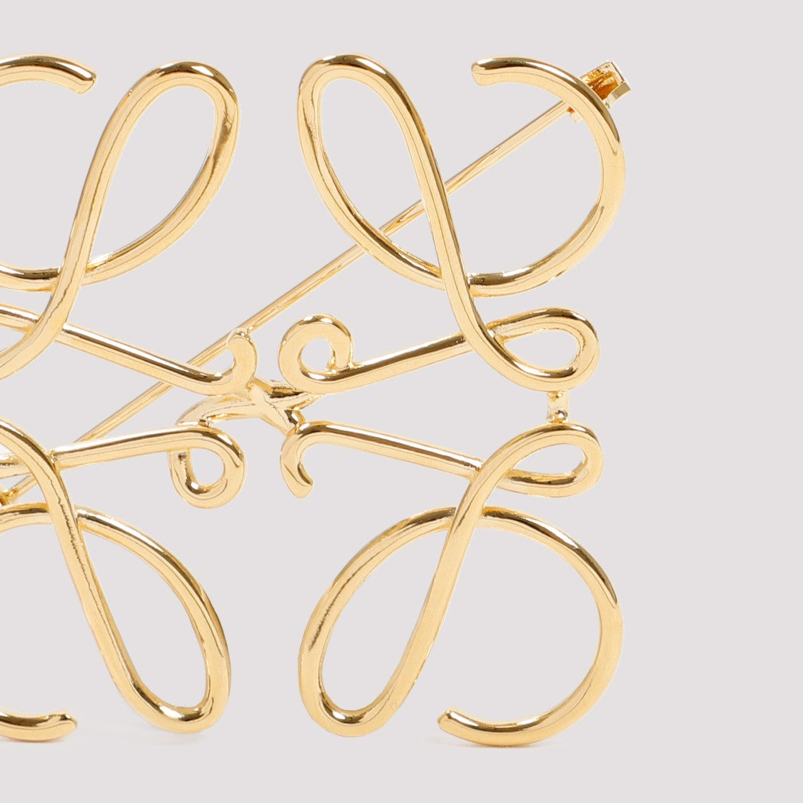 Loewe Gold-Plated Anagram Brooch