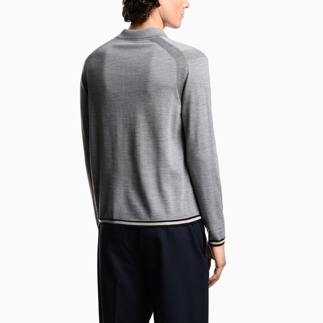 Emporio Armani Light Grey Slim Fit Pullover