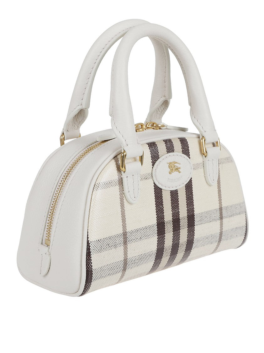 Burberry Highlands Small Top-Handle Bag In Check Pattern