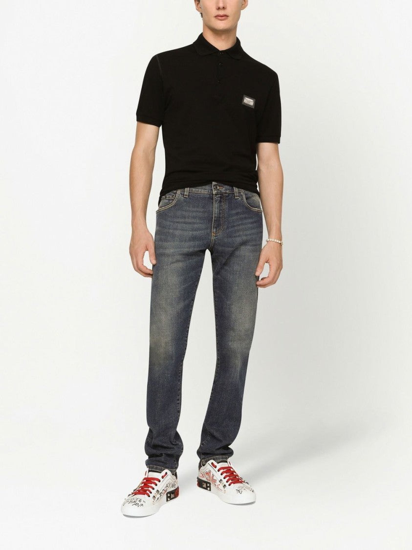 Dolce & Gabbana Classic Black Polo Shirt
