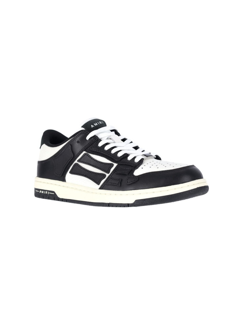 Amiri White Skel Leather Low-Top Sneakers