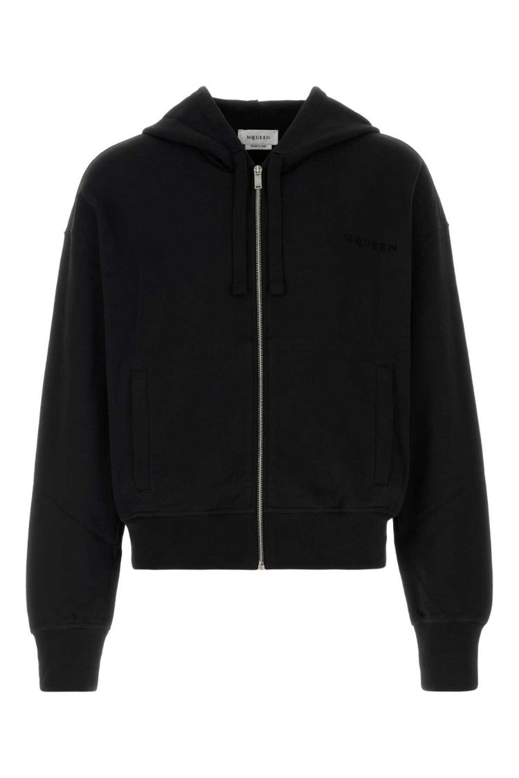 Alexander Mcqueen Black Cotton Sweatshirt