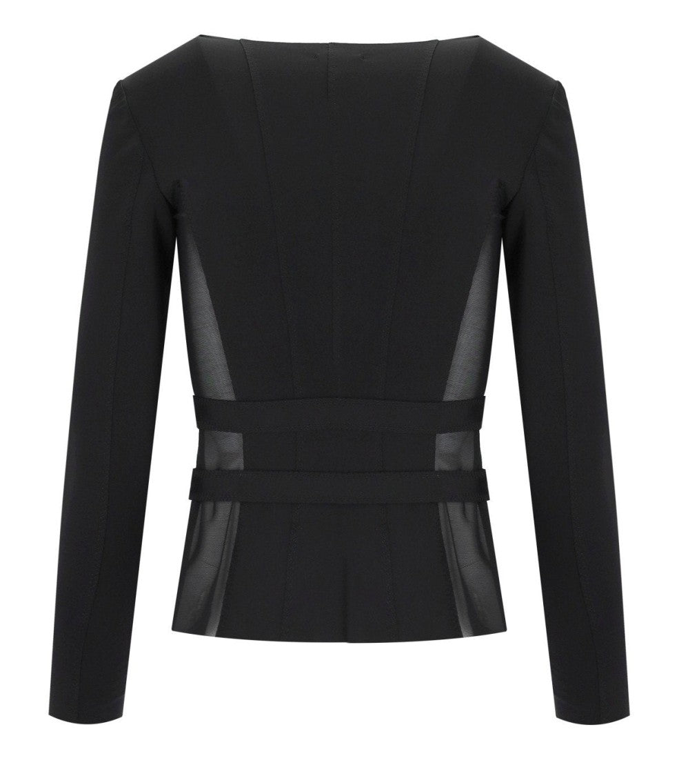 Elisabetta Franchi Black Bustier Jacket