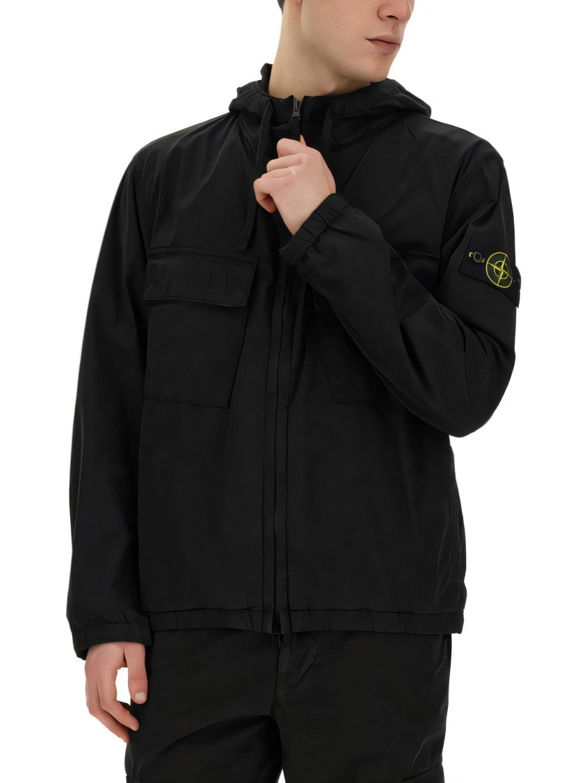 Stone Island Casual Black Hooded Jacket
