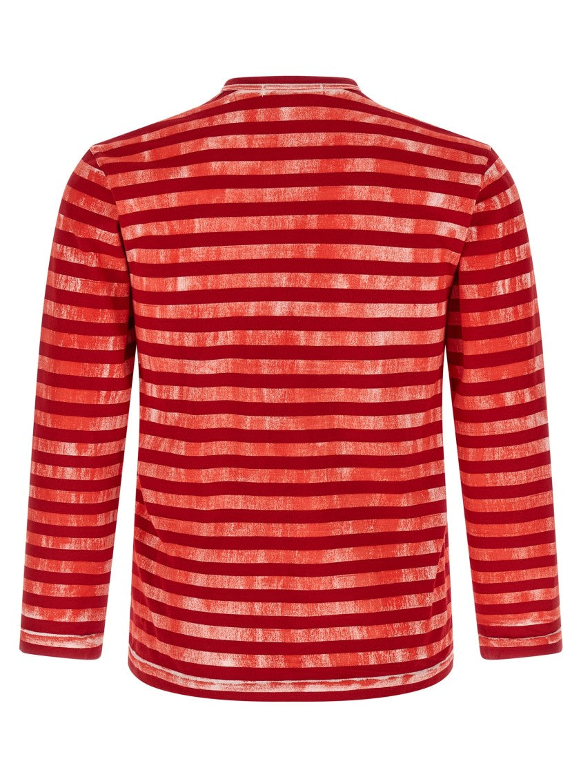 Comme Des Garçons Watercolor Striped Cotton Jersey T-Shirt