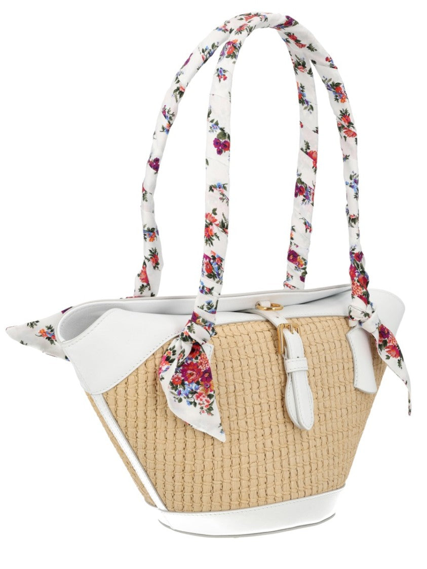 Dolce & Gabbana Capri Viscose-Blend Floral Woven Handbag