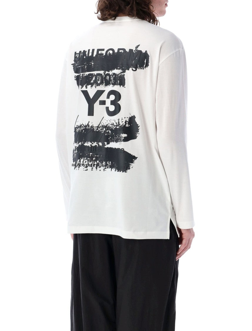 Y-3 Graphic Logo T-Shirt With Striking Back Design