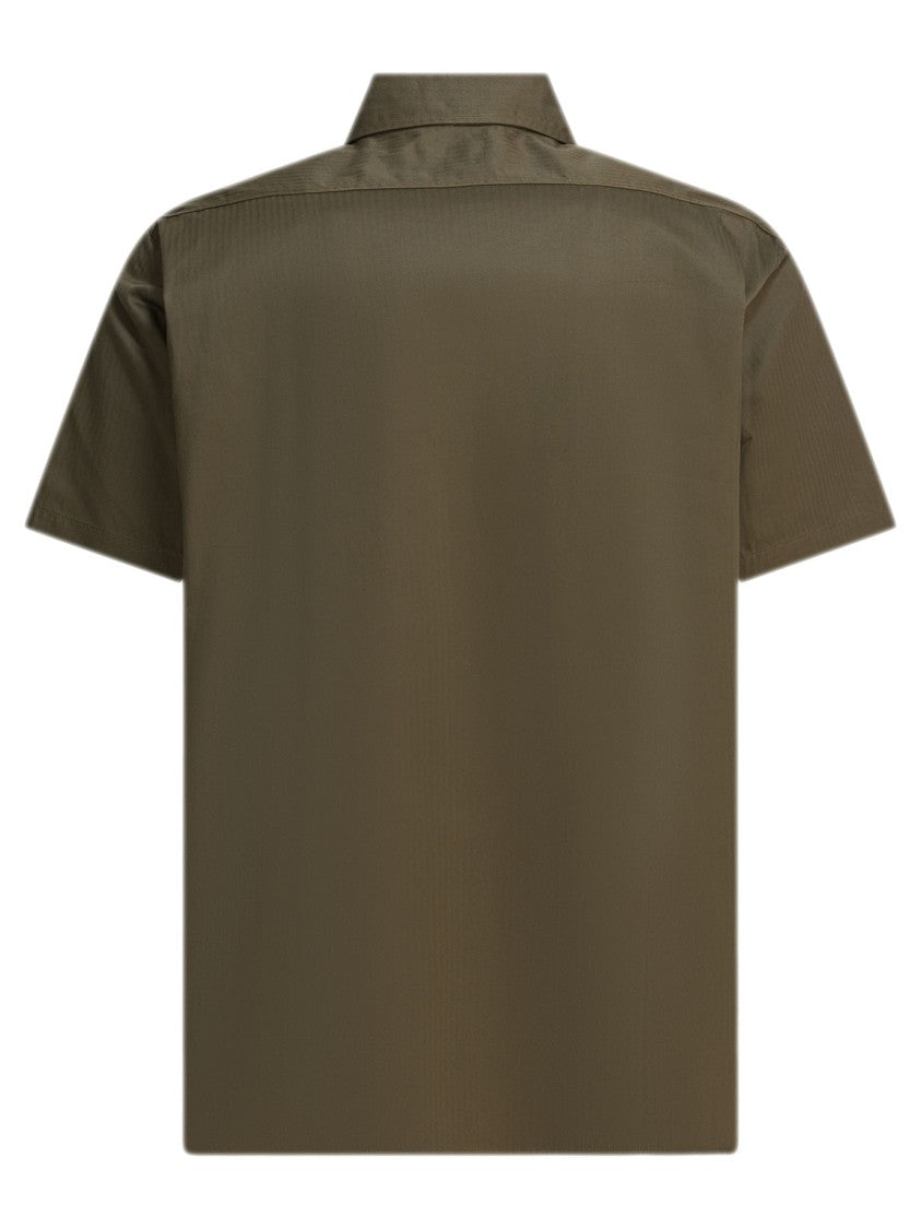 Buzz Rickson's Brown Short-Sleeved Shirt With Button-Down Front