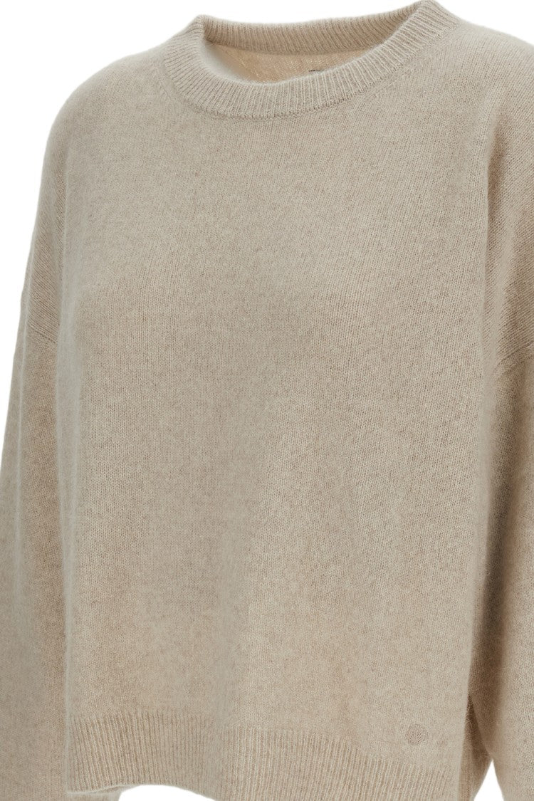 Loulou De Saison Beige Tristan Lds Melange Wool-Cashmere Sweater