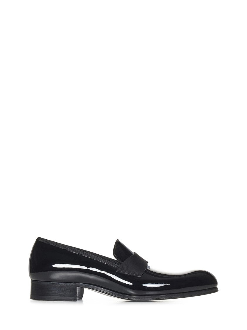 Tom Ford Patent Leather Slippers With Grosgrain Band