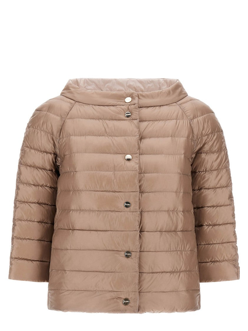 Herno Boxy Brown Quilted Coat