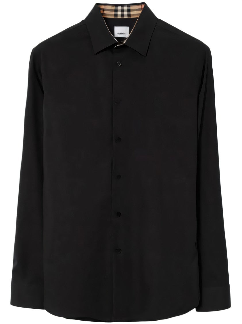 Burberry Long-Sleeved Shirt With Distinctive Check Interior