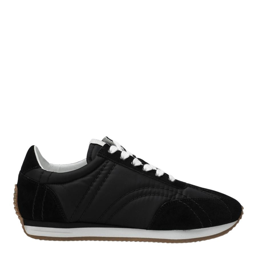 Totême Streamlined Black Sport Sneakers With Recycled Materials
