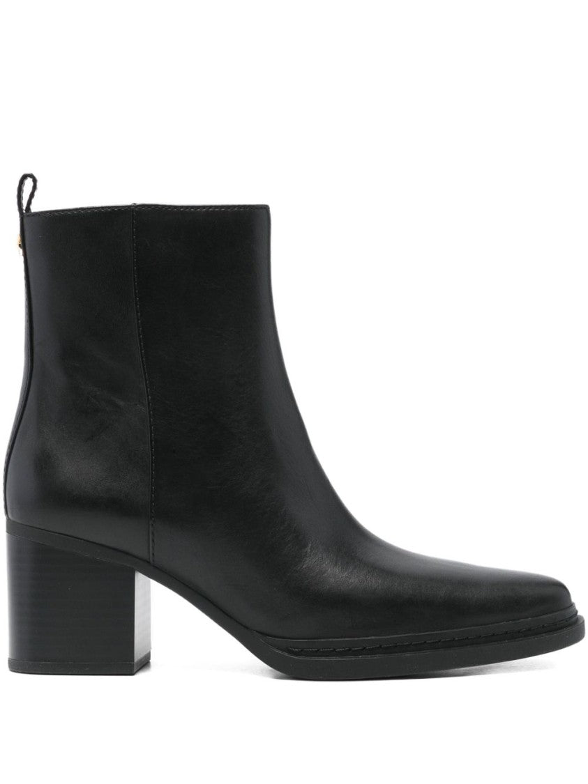 Michael Kors Pointed Toe Ankle Boots With Block Heel