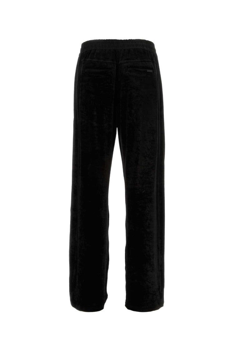 Saint Laurent Black Stretch Chenille Joggers