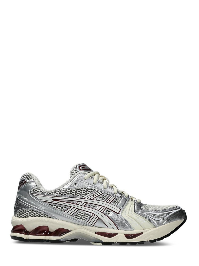 Asics Futuristic Metallic Silver Sneakers With Mesh Panels
