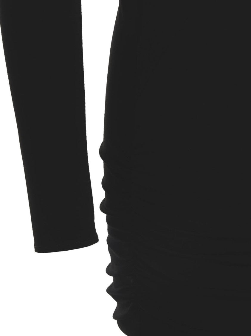 Versace Cut Out Black Jersey Dress