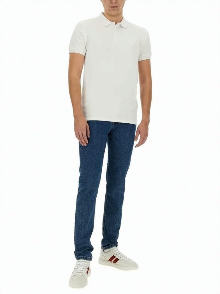 Bally Short-Sleeve Polo Shirt With Traditional Collar And Tonal Embroidery