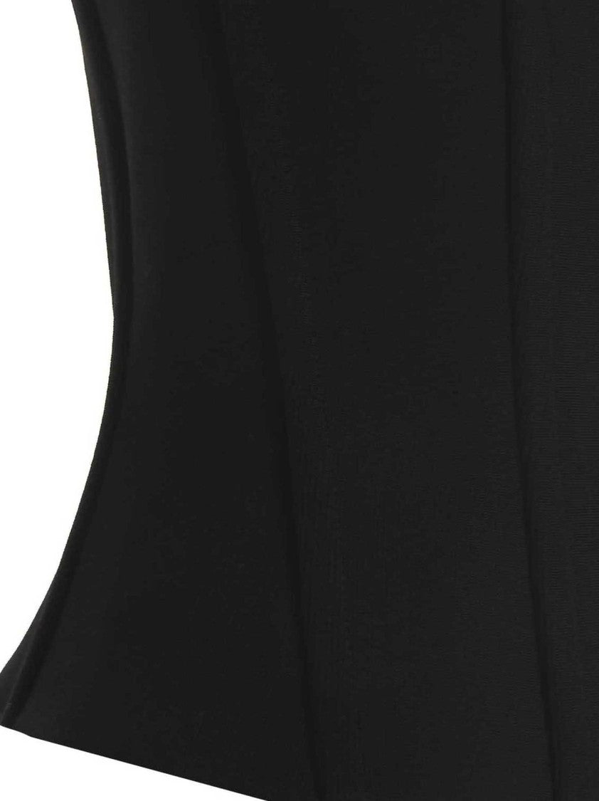 Balenciaga Structured Off-The-Shoulder Black Bustier Top