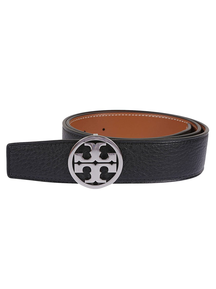 Tory Burch Miller Textured Leather Belt