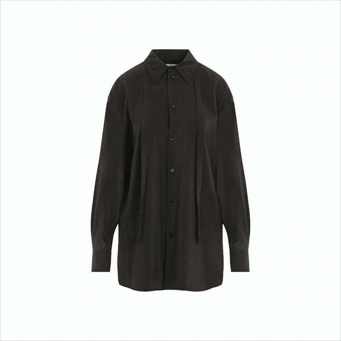 Lemaire Relaxed Fit Black Shirt With Classic Collar