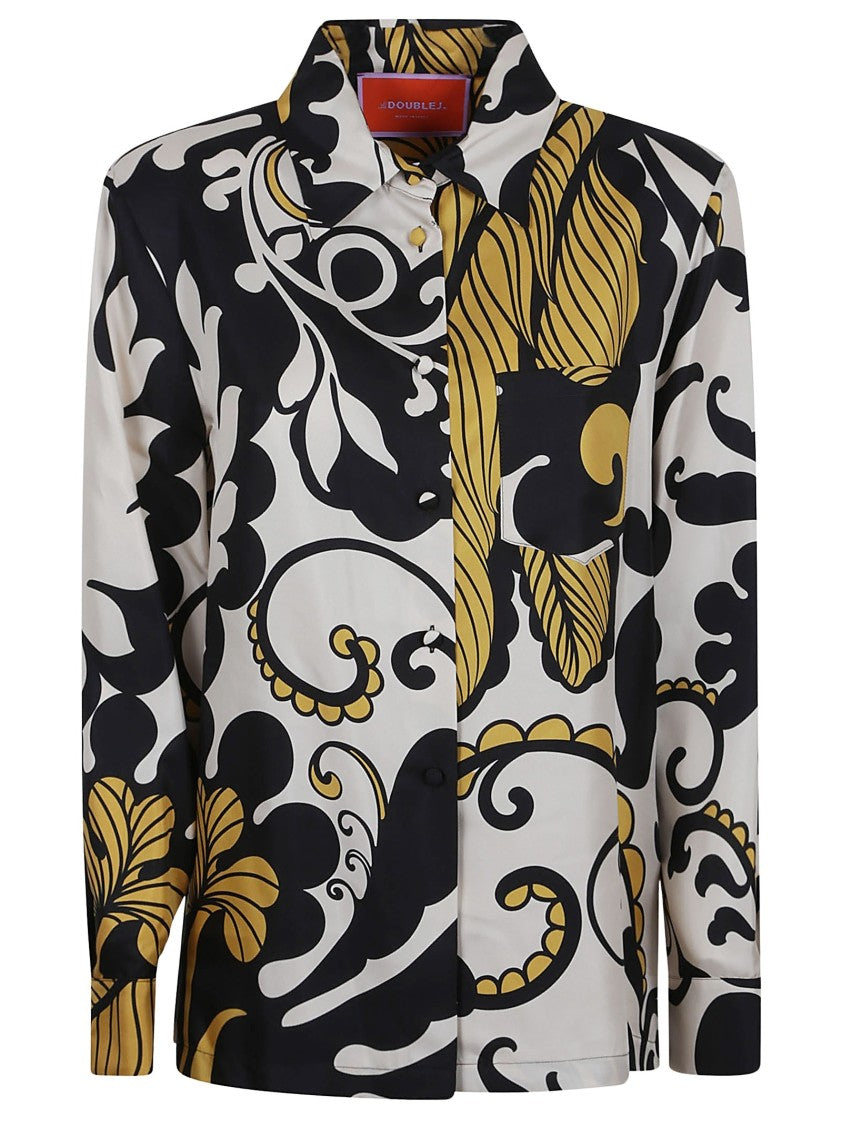 La Double J Silk Shirt With Bold Floral