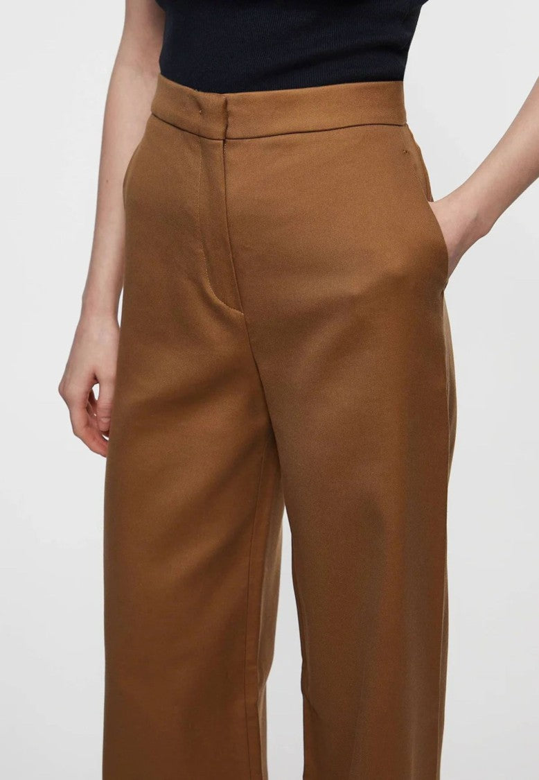 Max Mara High-Waisted Brown Wide-Leg Pants