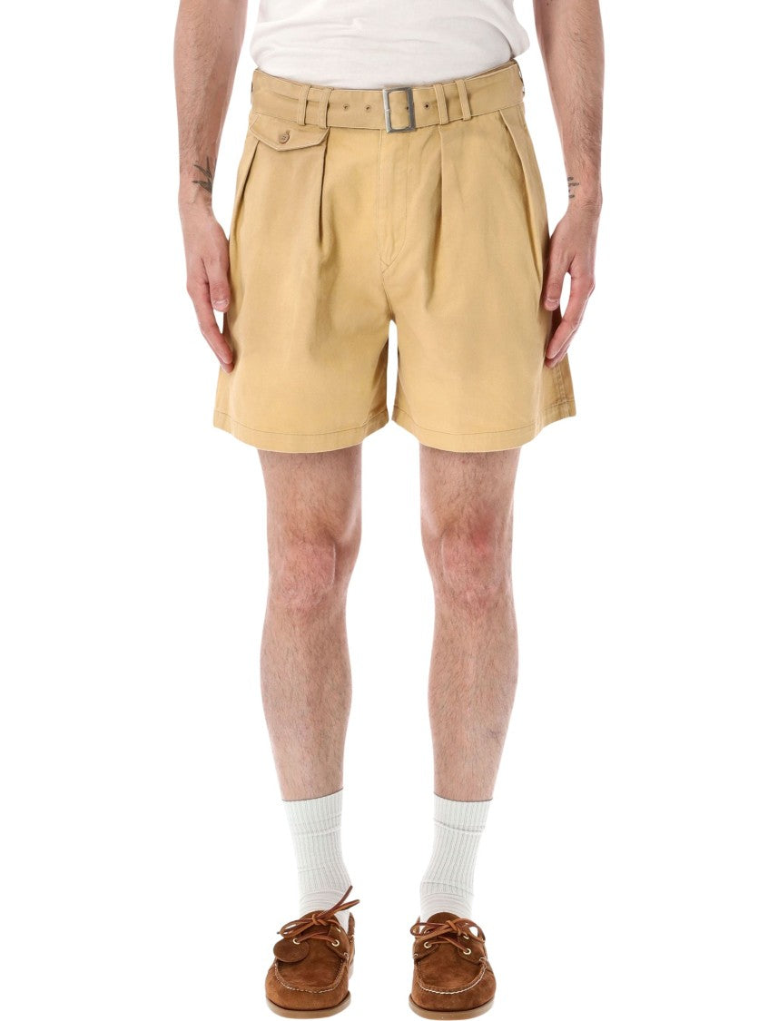 Found High-Waisted Brown Shorts With Pleated Front