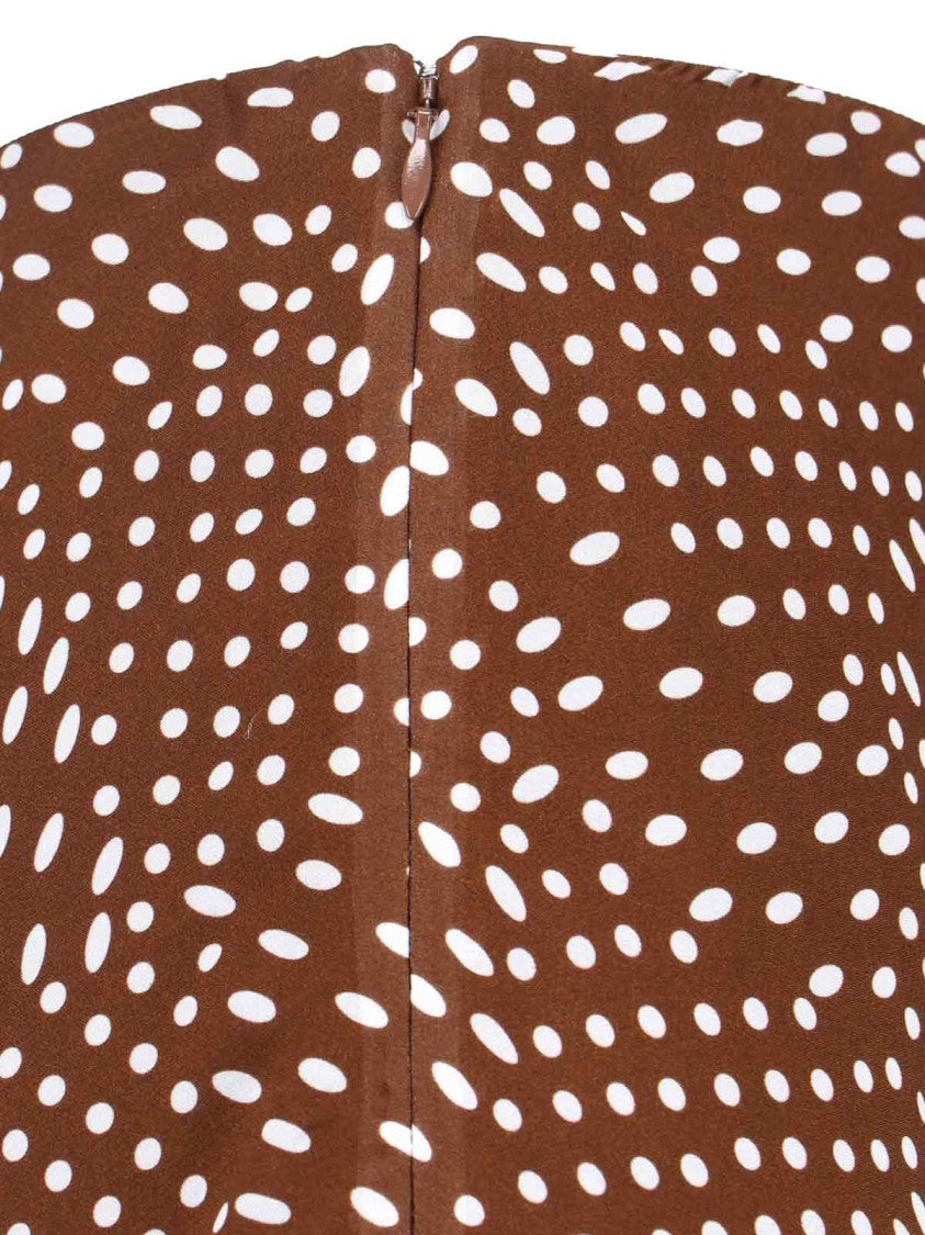 Dries Van Noten Midi Skirt With Irregular Polka Dot Print