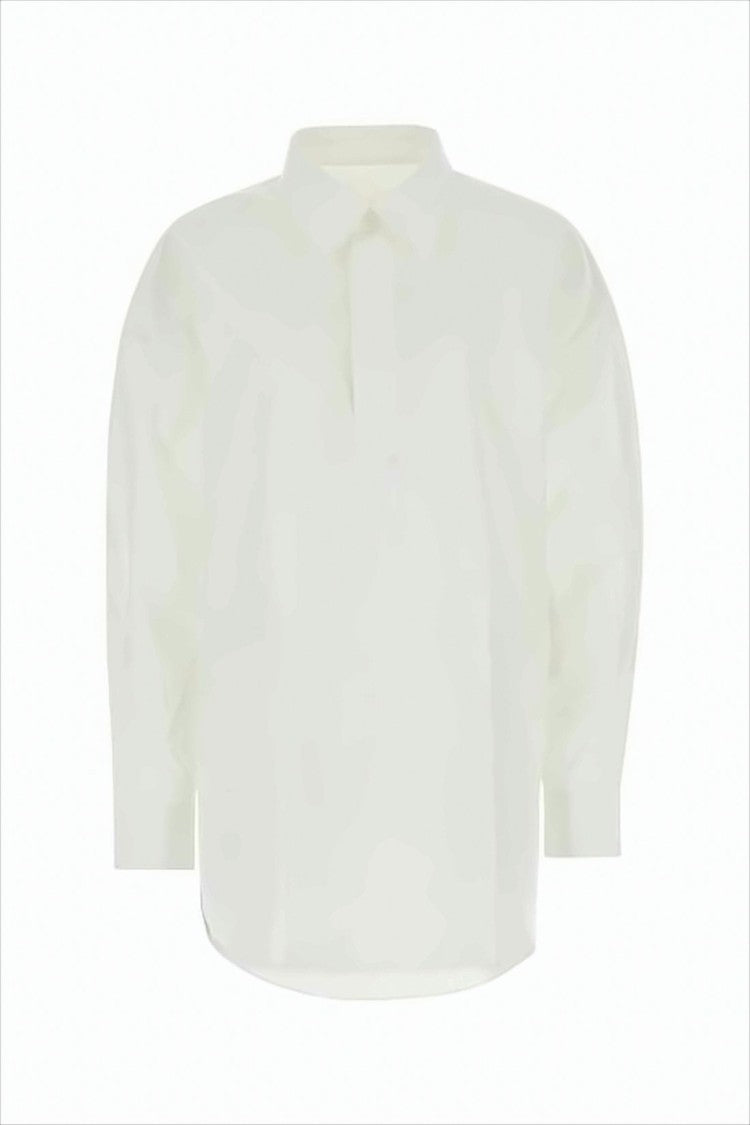 Ami Paris Short Dress With Classic Shirt Collar