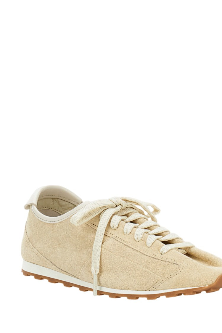 Jacquemus Ivory Les Tennis Suede Low-Top Sneakers