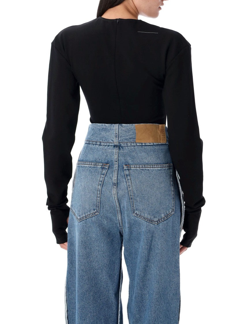 Mm6 By Maison Margiela Long Sleeve Bodysuit