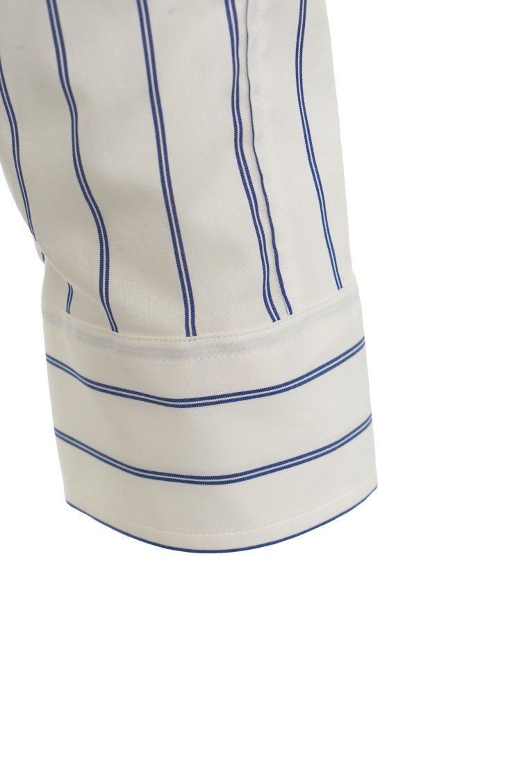 Won Hundred Vertical Stripe Long-Sleeve Shirt With Chest Pocket