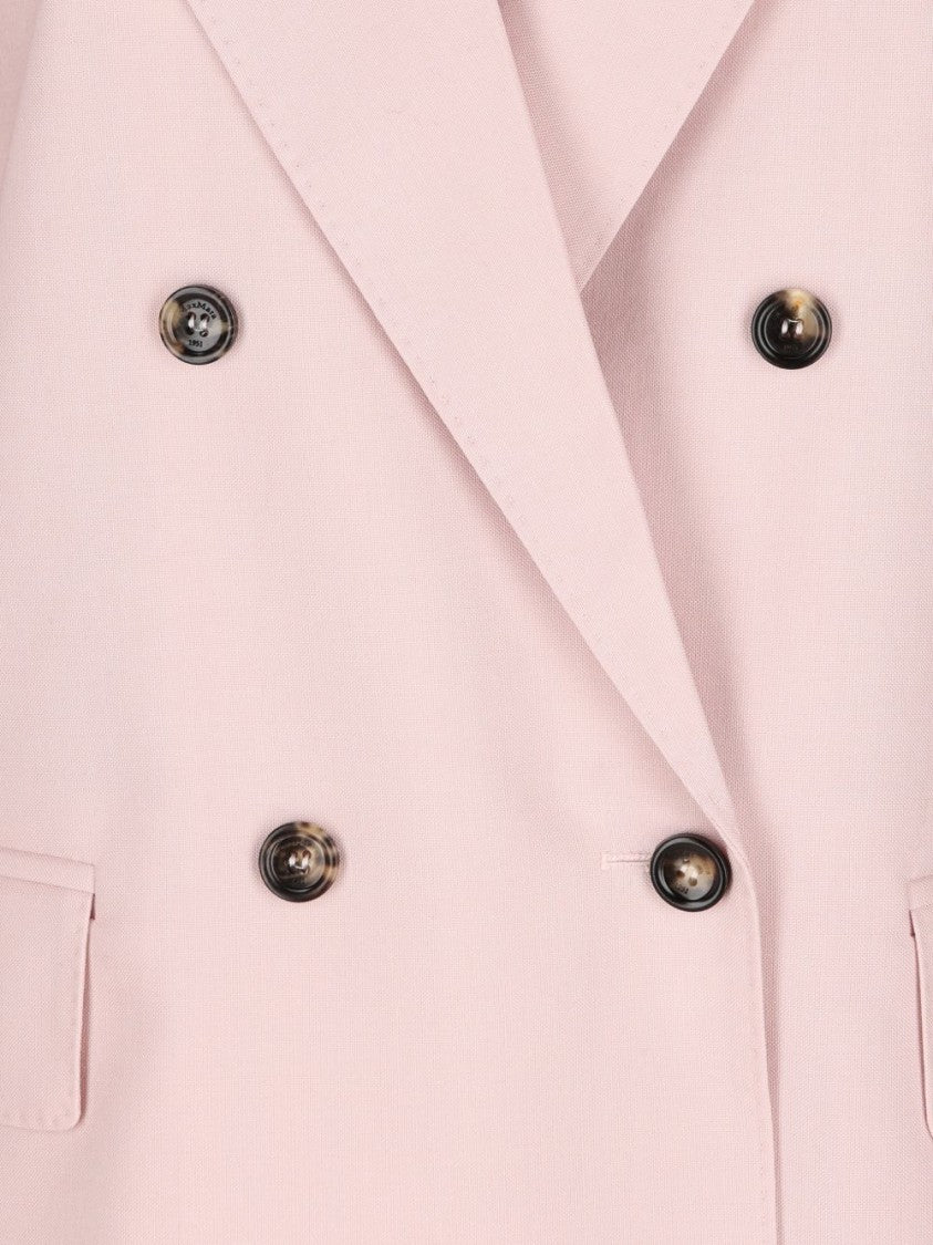 Max Mara Double-Breasted Wool, Mohair And Silk Blazer