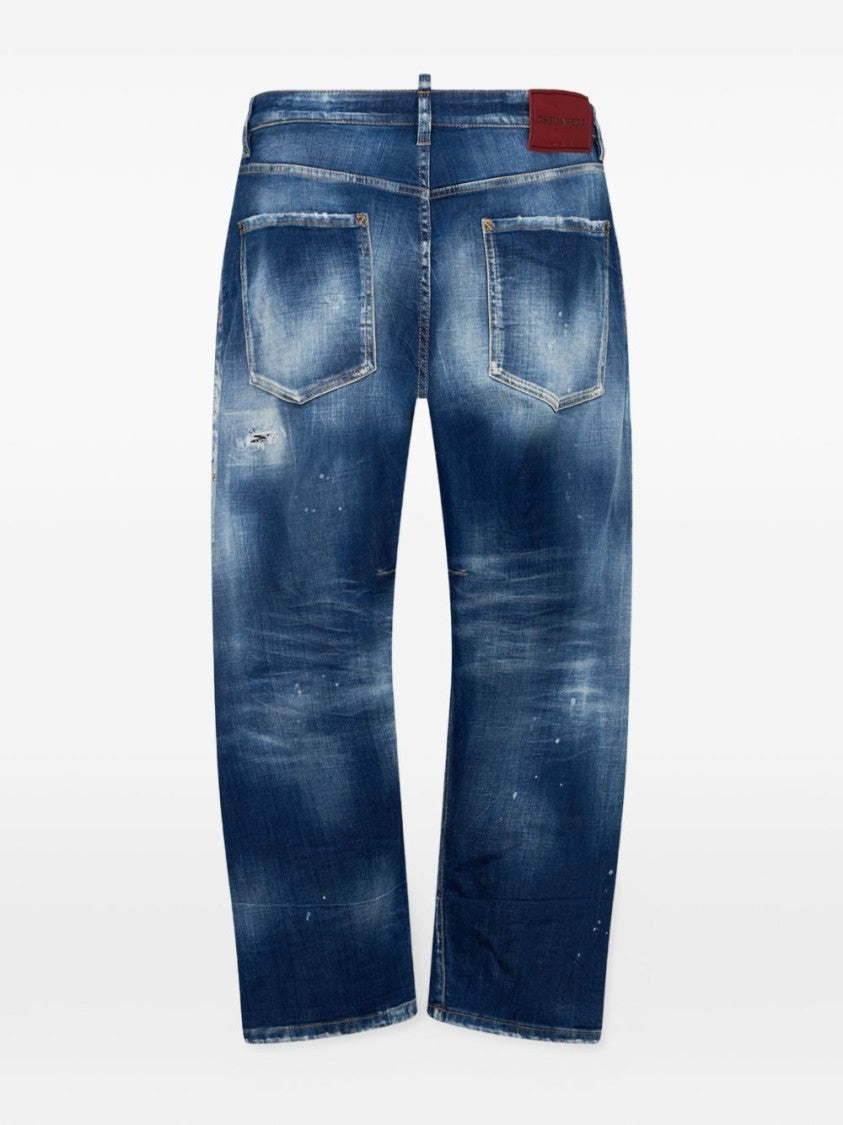 Dsquared2 Five-Pocket Denim Jeans With Distressed Finish