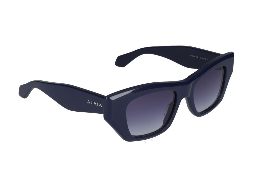 Azzedine Alaïa Blue Oversized Square Frame Sunglasses