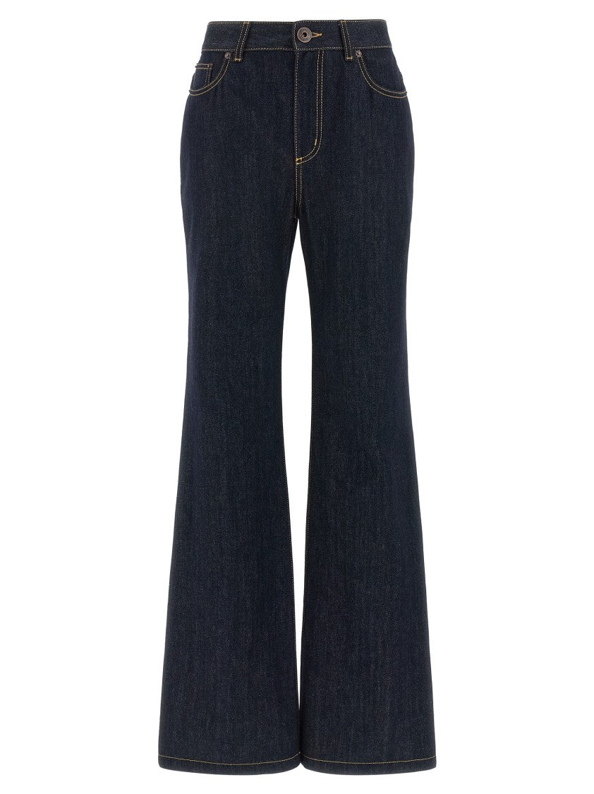 Mcqueen Slightly Flared Straight Leg Jeans