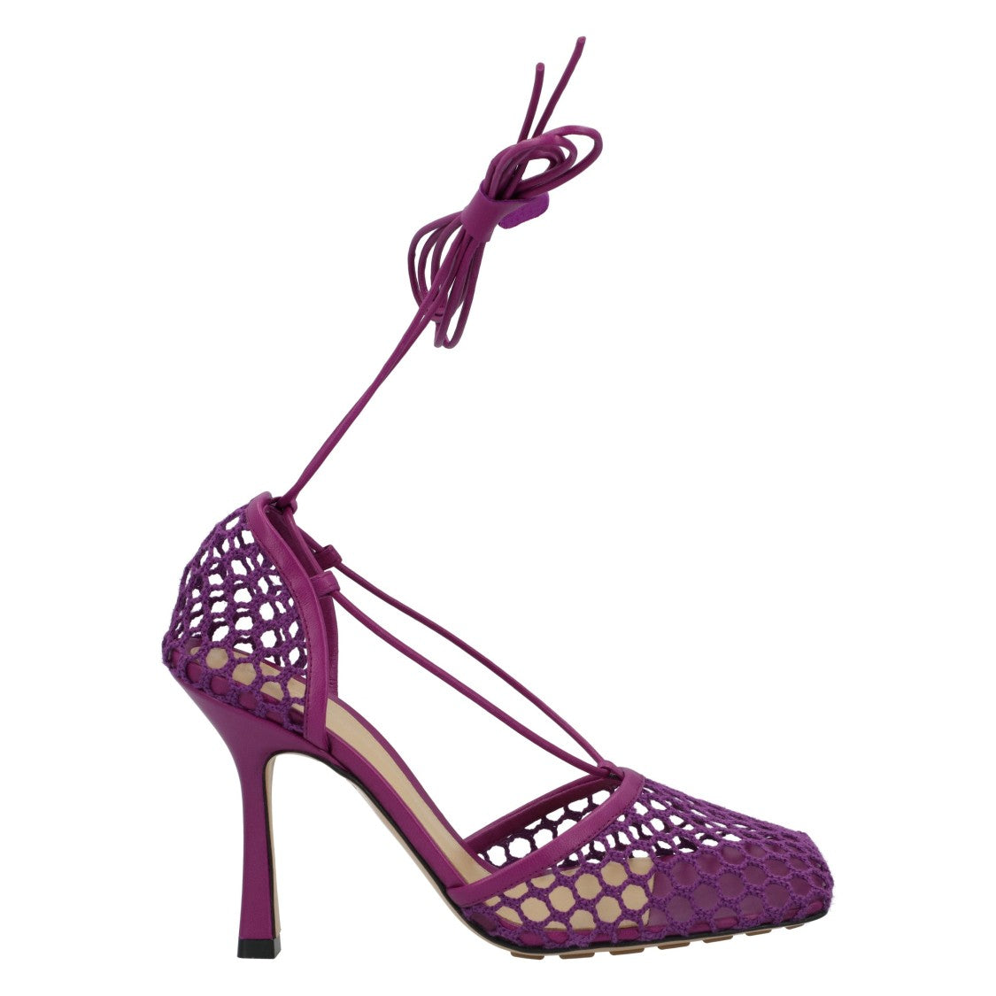 Bottega Veneta Stretch Lace-Up Sandal Violet