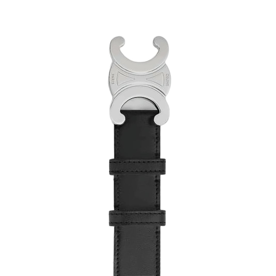 Celine Calf Leather Belt With Distinctive Double-C Buckle