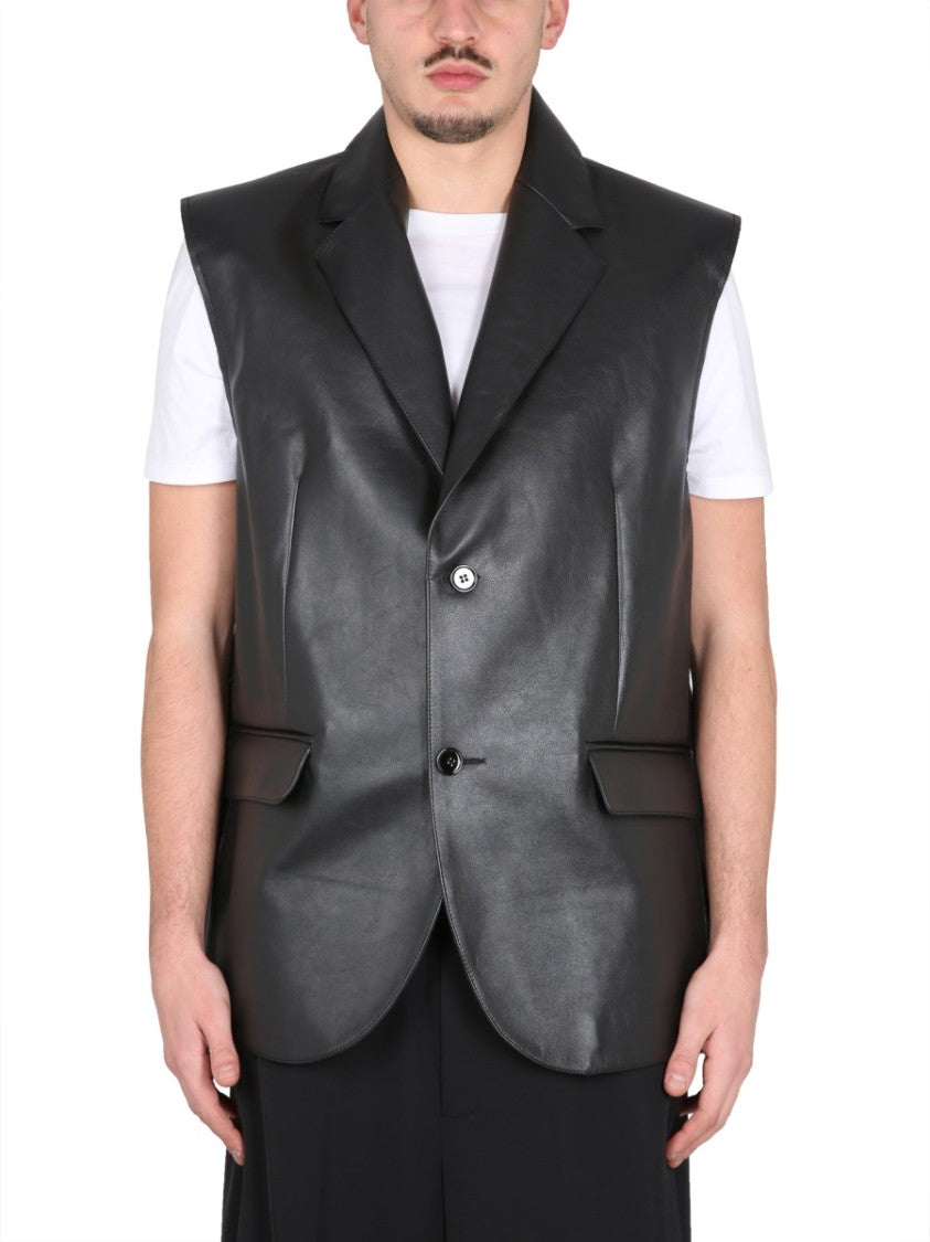 Mm6 By Maison Margiela Leather Vest