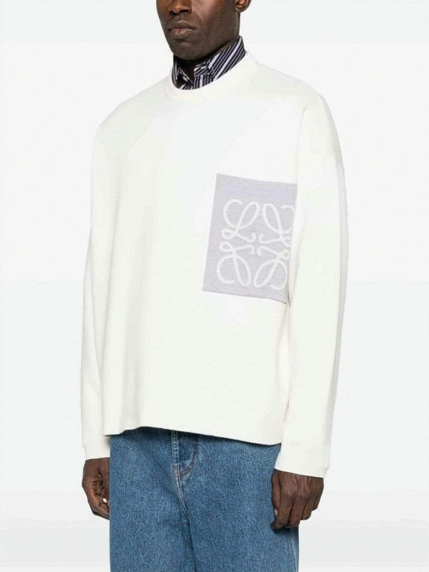 Loewe Loewe Cotton Blend Anagram Pocket Sweater