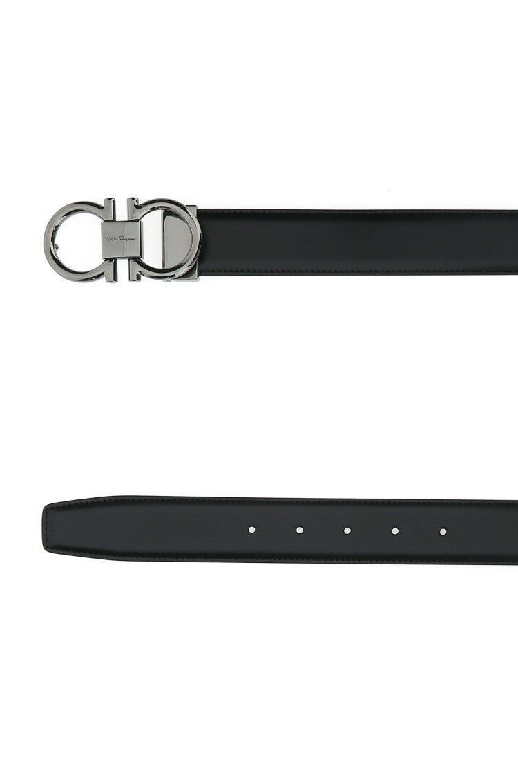 Salvatore Ferragamo Calf Leather Belt With Double Loop Buckle