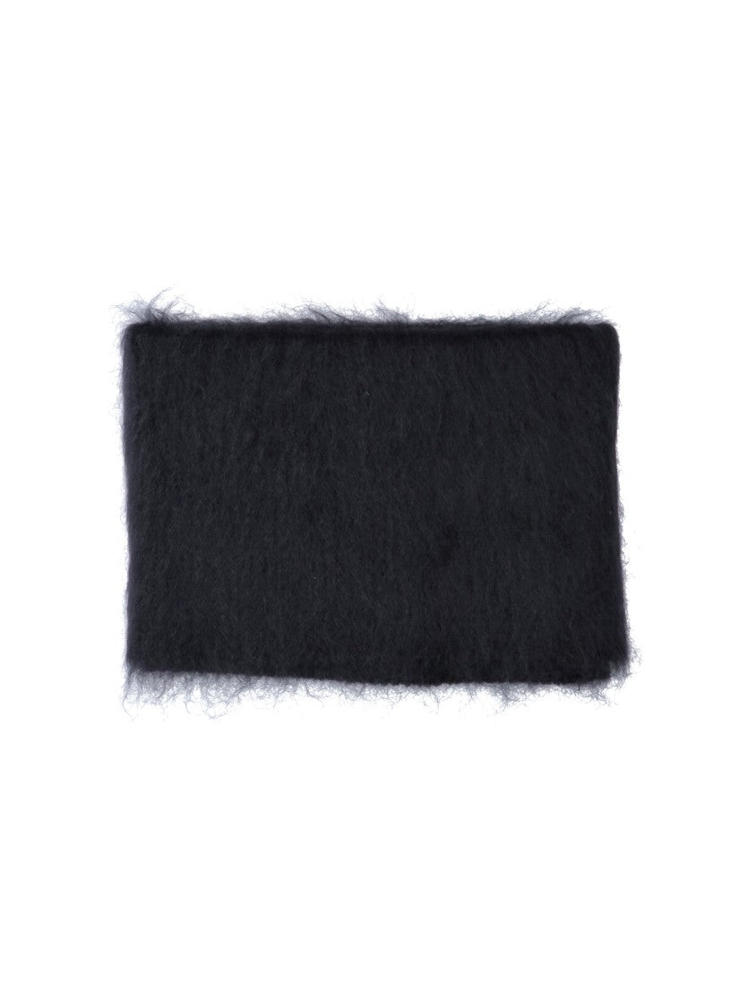 Mm6 By Maison Margiela Black Knit Mohair Scarf
