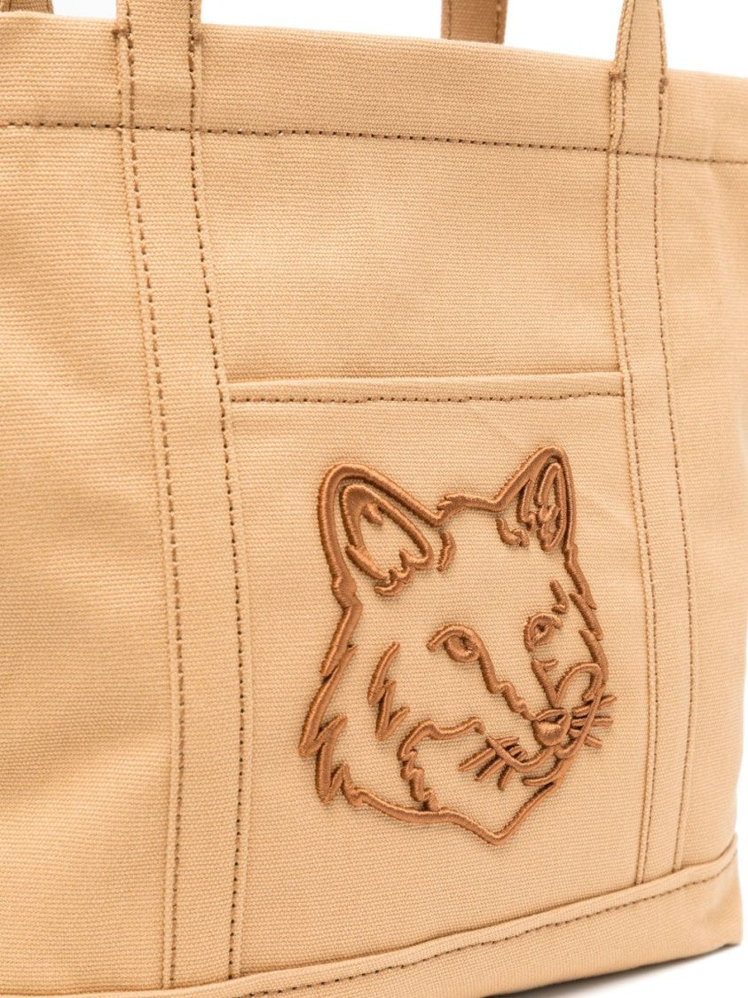 Maison Kitsuné Structured Cotton Tote Bag With Versatile Design