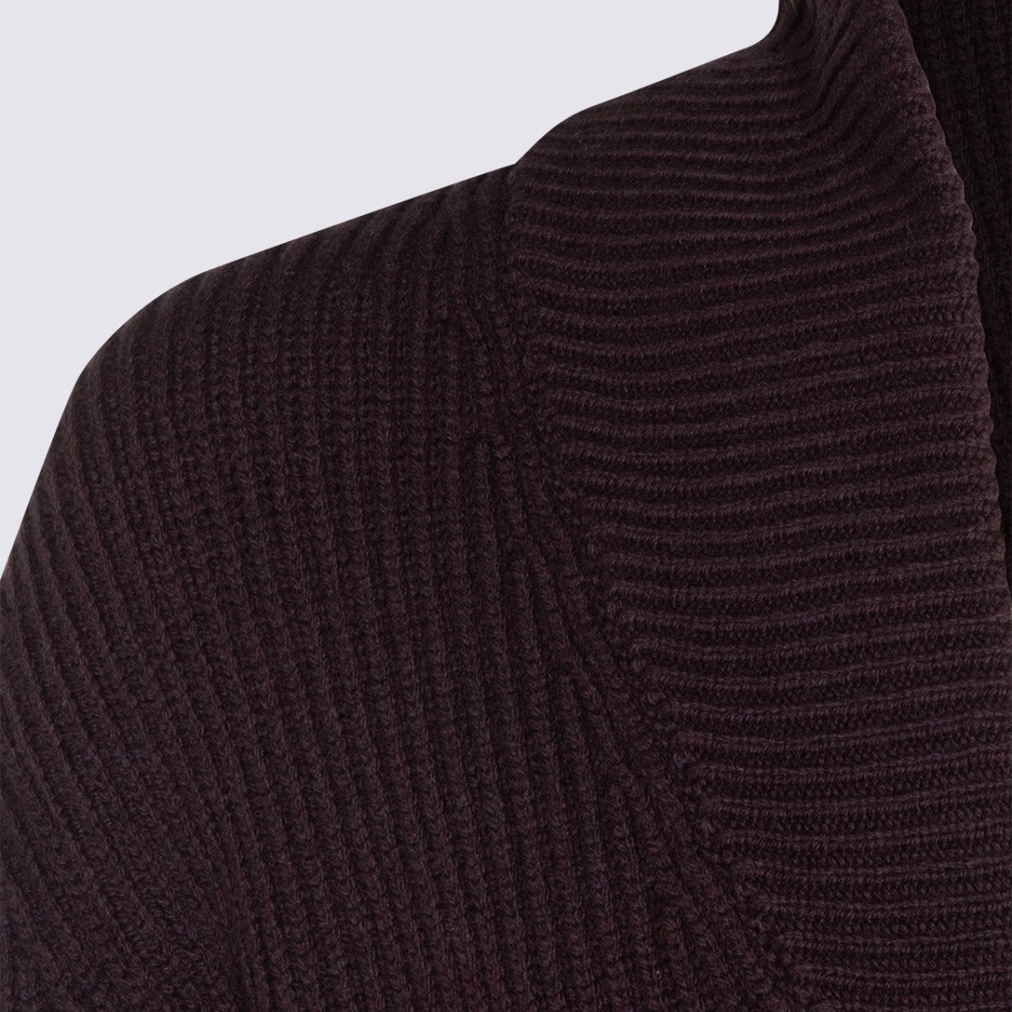 Eleventy Ribbed Knit Cardigan Sweater With Shawl Collar And Button-Down Front