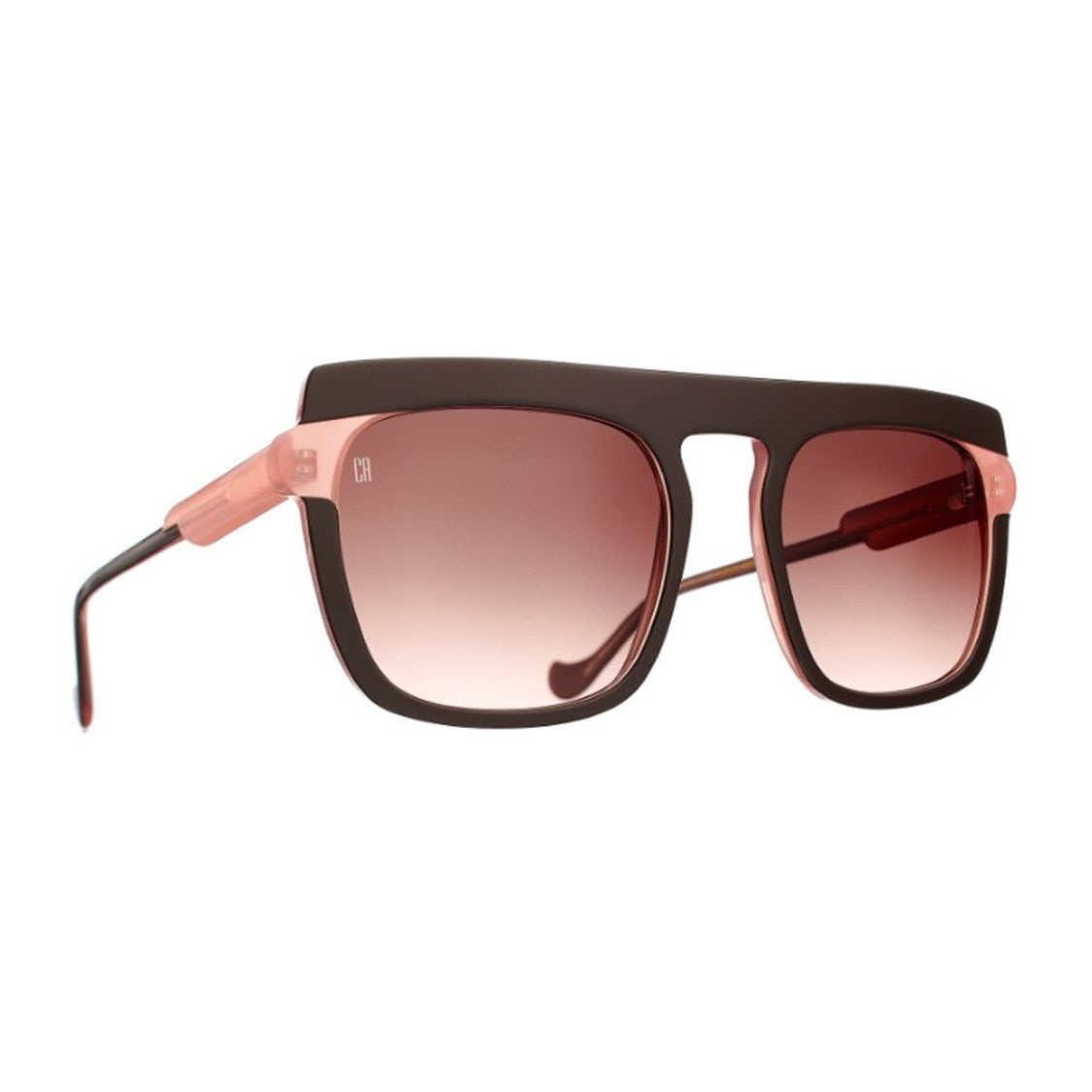 Caroline Abram Brown Noelia Acetate Square Sunglasses