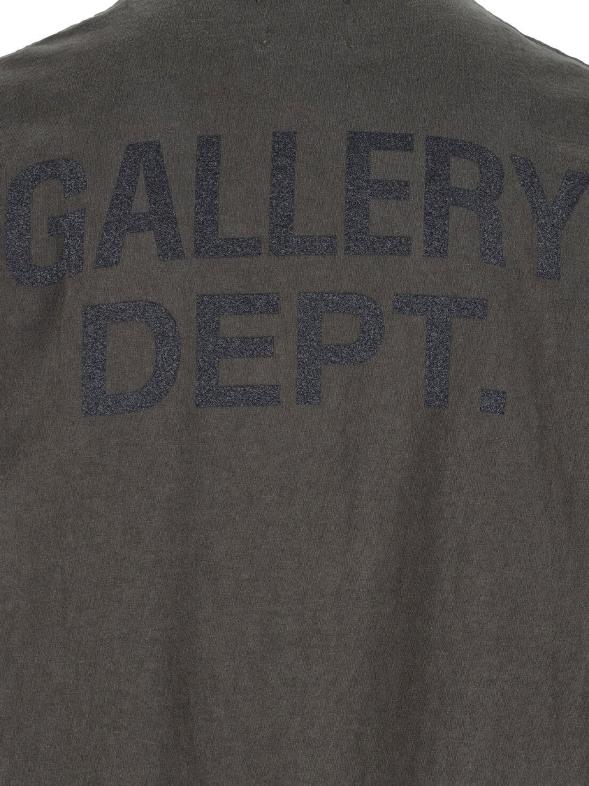 Gallery Dept. Black Vintage Distressed Logo T-Shirt