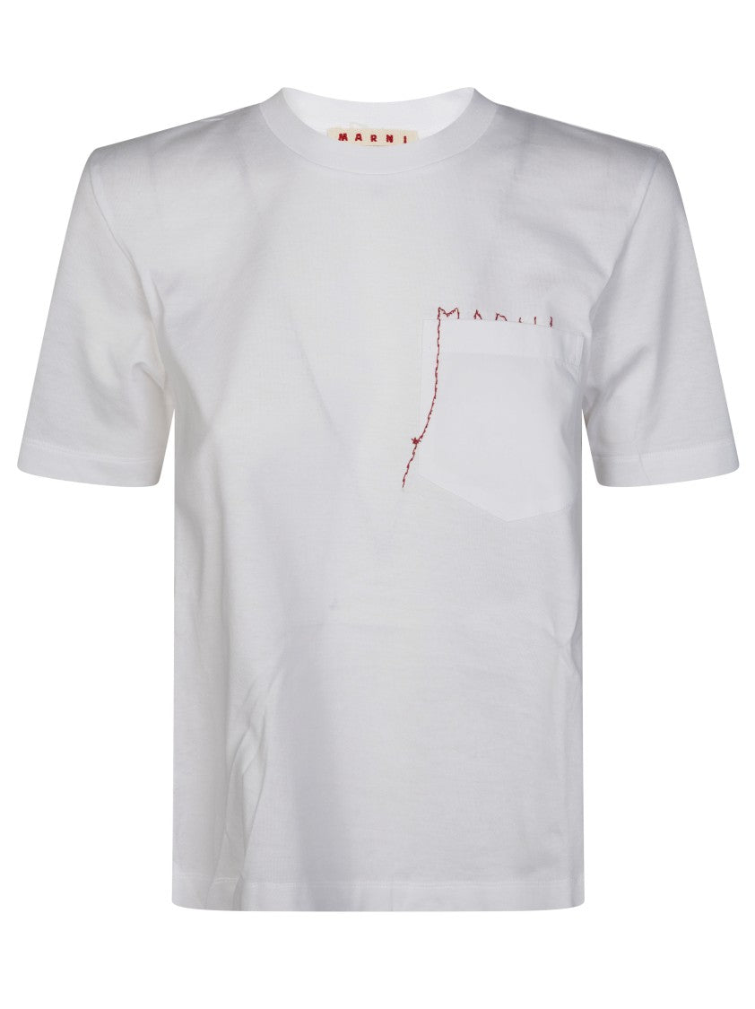 Marni Poplin Chest Pocket Boxy T-Shirt